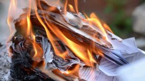 How to safely burn paper