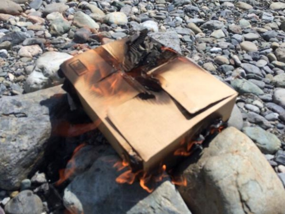 What temperature does cardboard burn