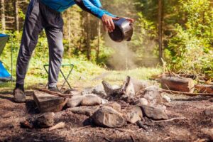 How to put out a fire pit