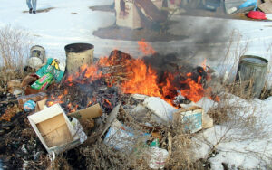 How to safely burn trash