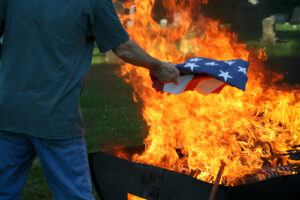 How to properly burn the American flag