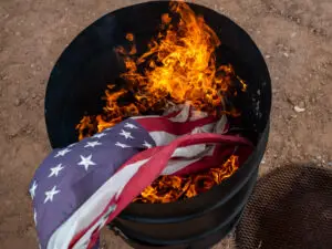 How to properly burn the American flag