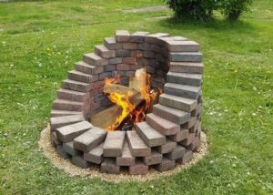 How to build a fire pit on grass